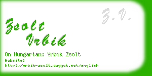 zsolt vrbik business card